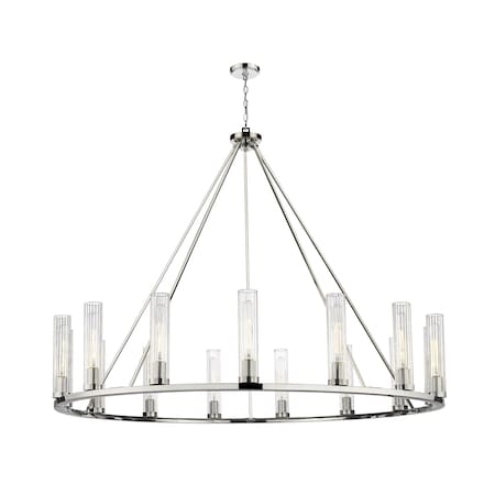 Z-Lite Beau 15 Light Chandelier, Polished Nickel & Clear 3031-15PN